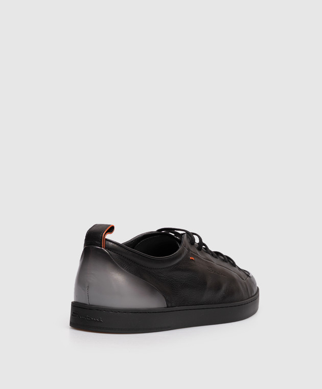 Santoni Чорні шкіряні кросівки MBNO22184NEATFRI зображення 3