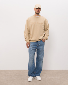 Balmain Синие джинсы с логотип патч HH1ML138DG26