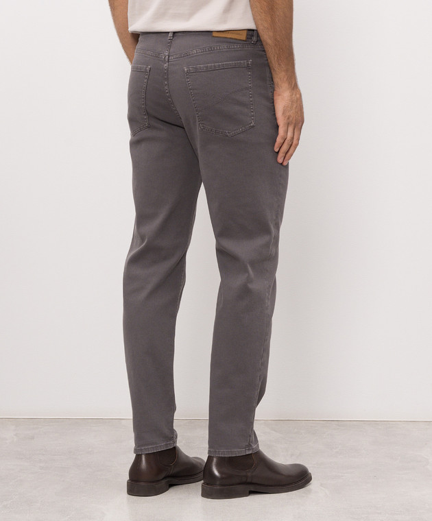 Brunello Cucinelli Сірі джинси з патчем логотипа M277PO2090 зображення 4