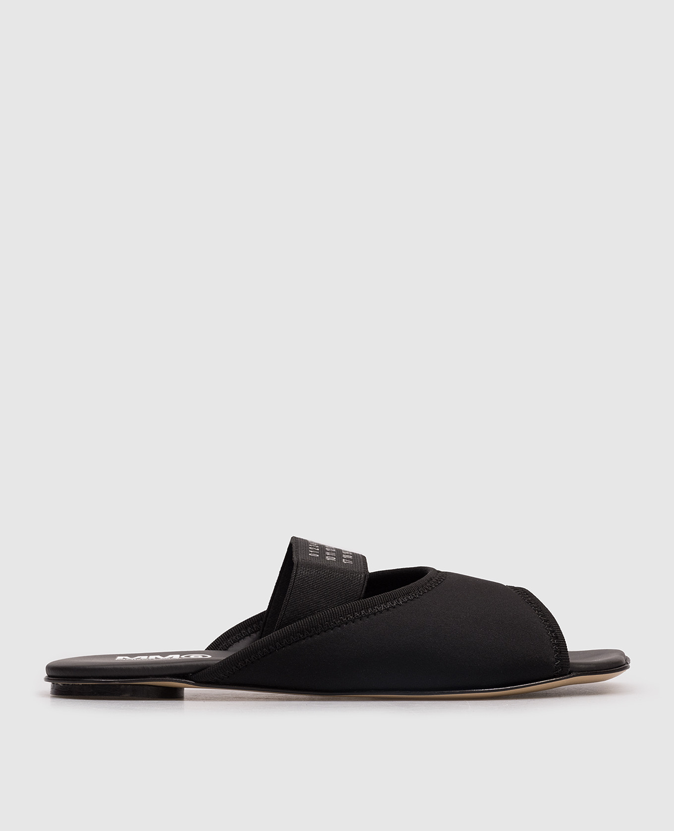 

Детские черные шлепанцы с логотипом, Черный, Шлепанцы