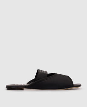 Maison Margiela MM6 Дитячі чорні шльопанці з логотипом 823853639