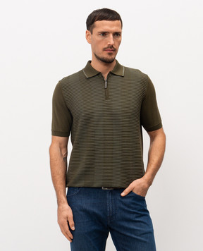 Stefano Ricci Зелене поло з шовком K818104P31F26170