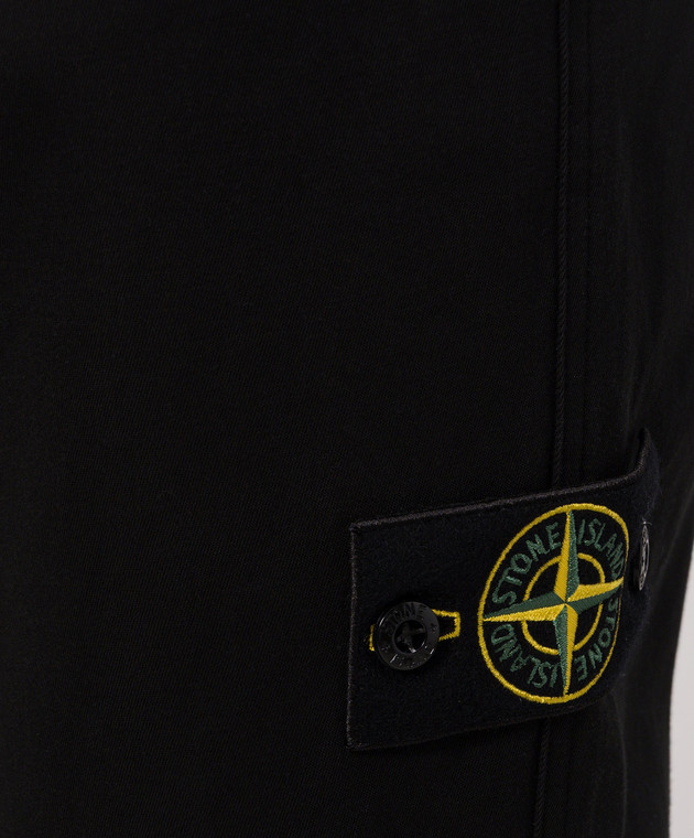 Stone Island Черные брюки с патчем логотипа L2S153100001S0404 изображение 5