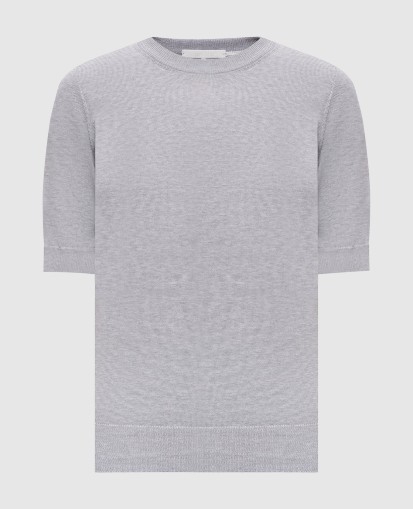 Серая футболка с манжетами