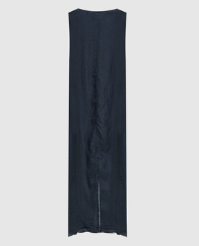 Marc Le Bihan Синя сукня із шовку з ефектом жатки 2119