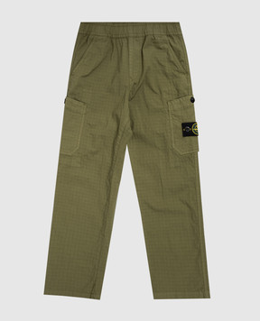 Stone Island Детские карго цвета хаки с патчем логотипа L1S163100002S00631012