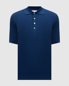 Brunello Cucinelli Синее поло M29400025