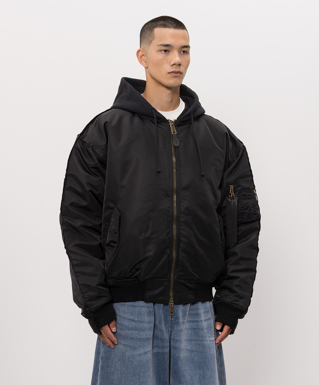 Vetements Черная куртка MH27JA018Bm изображение 3