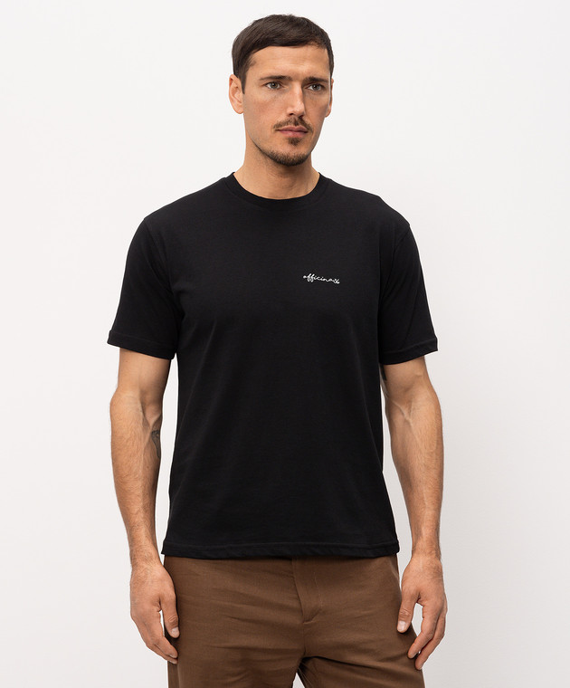 Officina 36 Чорна футболка Sicily Island CUPF78 зображення 2