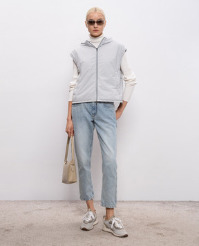 Herno Сірий жилет з капюшоном GI000361D12431SZ