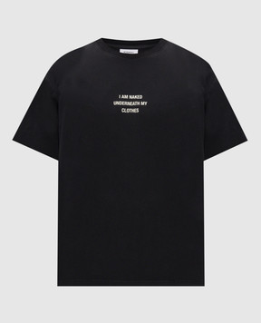 Vetements Черная футболка с надписью MH27TR171Bm