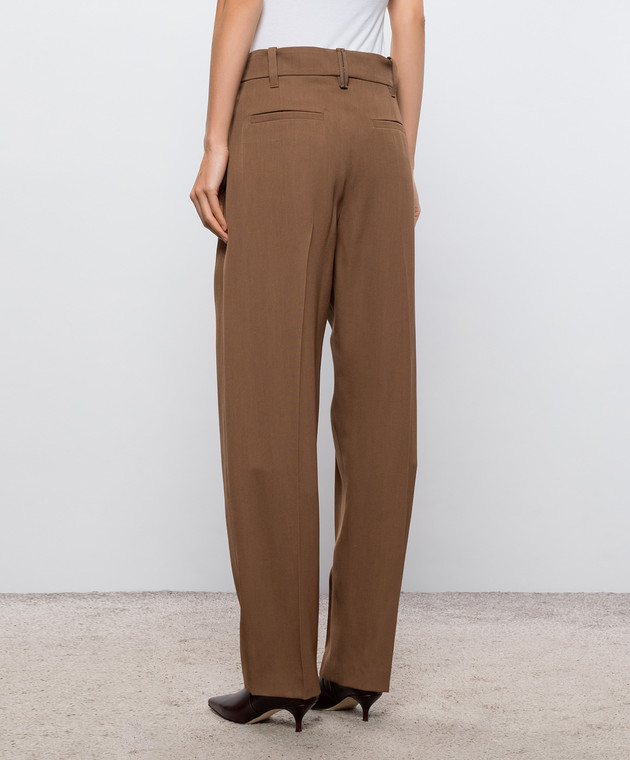 Brunello Cucinelli Коричневі штани з вовною MG548P9277 зображення 4