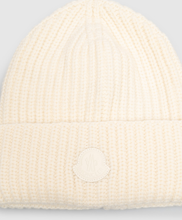 Moncler Шапка з вовни та кашеміру кольору айворі L20933B00059M4281 зображення 4