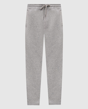 Brunello Cucinelli Сірі меланжеві спортивні штани MM8313243G