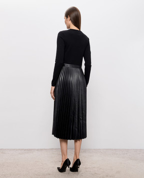 Twinset Черное платье с плиссированием 262TT3430