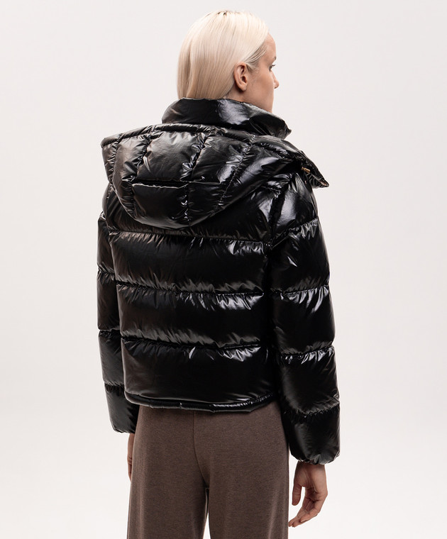Moncler Черный укороченный пуховик Niveole L20931A00031597EU изображение 4