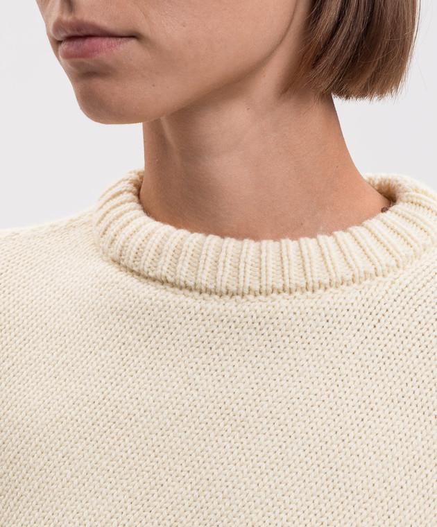 Jil Sander Желтый свитер из шерсти и кашемира J02GP0277J14860 изображение 5