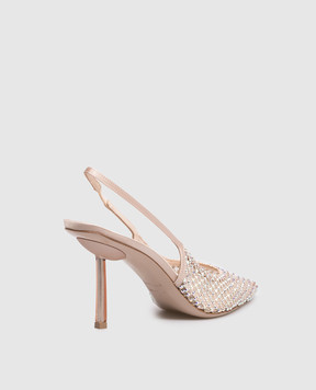 Le Silla Бежеві слінгбеки GILDA з кристалами 2299U080P1PPSAS