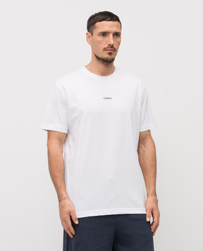 Iceberg Біла футболка з контрастною вишивкою логотипа F0456325