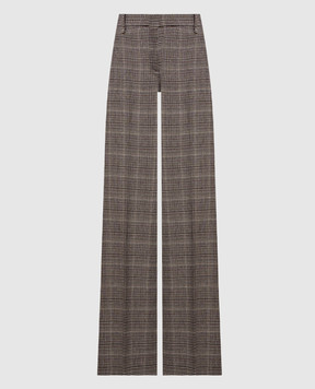 Ermanno Scervino Штани кльош з вовни в клітинку D496P308ZHY