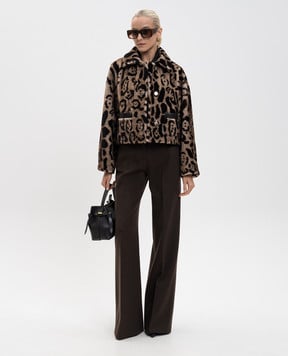 Babe Pay Pls Коричнева дублянка в анімалістичний принт 2527SETA