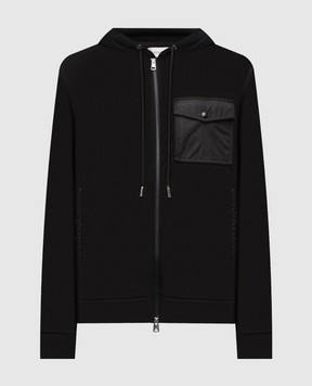 Moncler Черная спортивная куртка с логотипом K20918G0007289A8F