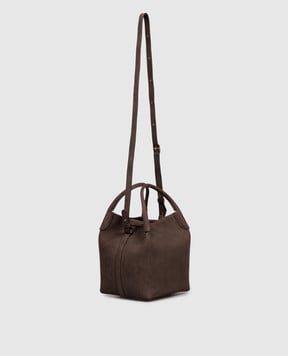 Loro Piana Коричнева сумка бакет-бег Bale з нубуку FAQ0797