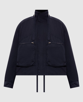 Alexander Wang Синя куртка з вишивкою логотипа 1WC1262711