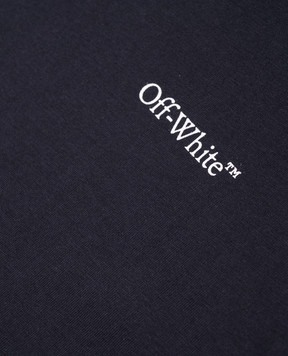 Off-White Детская синяя футболка с принтом эмблемы Arrow Acrylic 44BAA002S26J008