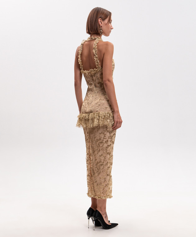 Alessandra Rich платье миди из кружева FABX4402P4861 изображение 3