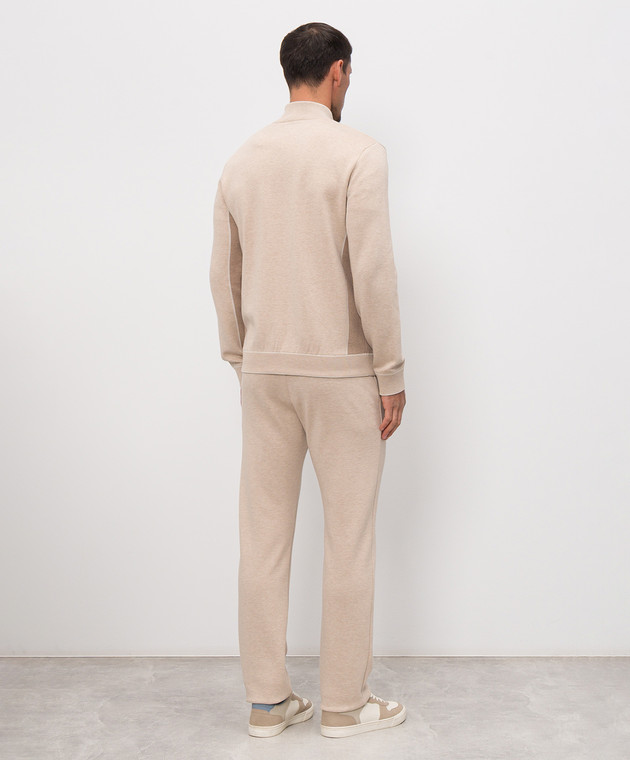Bertolo Cashmere Бежевий спортивний костюм з емблемою 9025640025609025650025 зображення 4