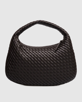 Bottega Veneta Коричневая кожаная сумка-хобо Veneta 873189V66V0