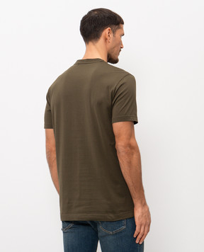 Dolce&Gabbana Футболка кольору хакі з вишивкою логотипа G8RN8ZG7PPA