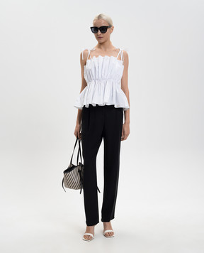 Twinset Белый топ с драпировкой 261TF2031