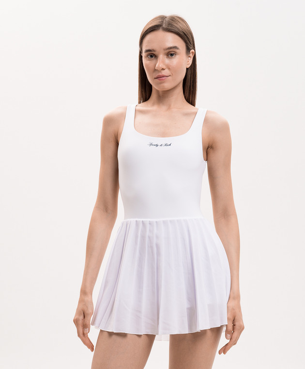 Sporty & Rich Біла сукня-плісе DR00975326WH01 зображення 3