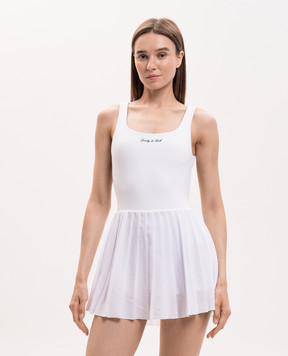 Sporty & Rich Біла сукня-плісе DR00975326WH01