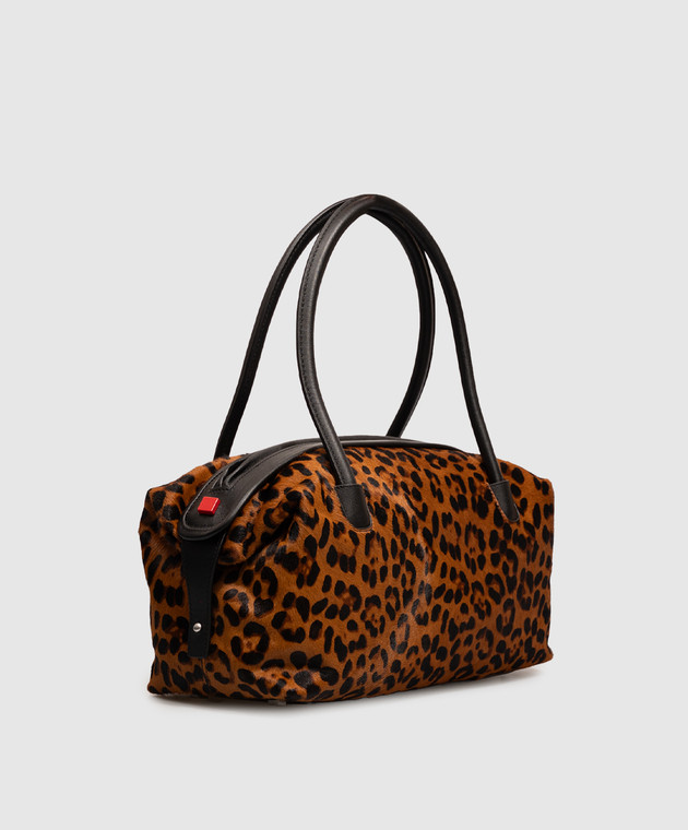 Max & Co Кожаная сумка-тоут MINISAMBAG в леопардовый принт MMCAMINISAMBAG1 изображение 3