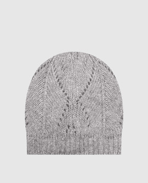 Peserico Сіра шапка з вовною альпаки S36208F039252A