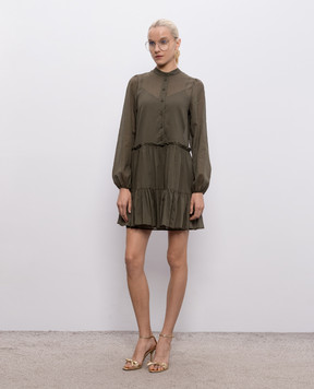 Twinset Зелена сукня з металевим логотипом 261TF2050