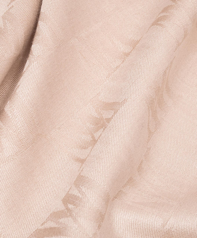 Max Mara Бежевый шарф GELATO из шерсти и шелка MXAGELATO изображение 3