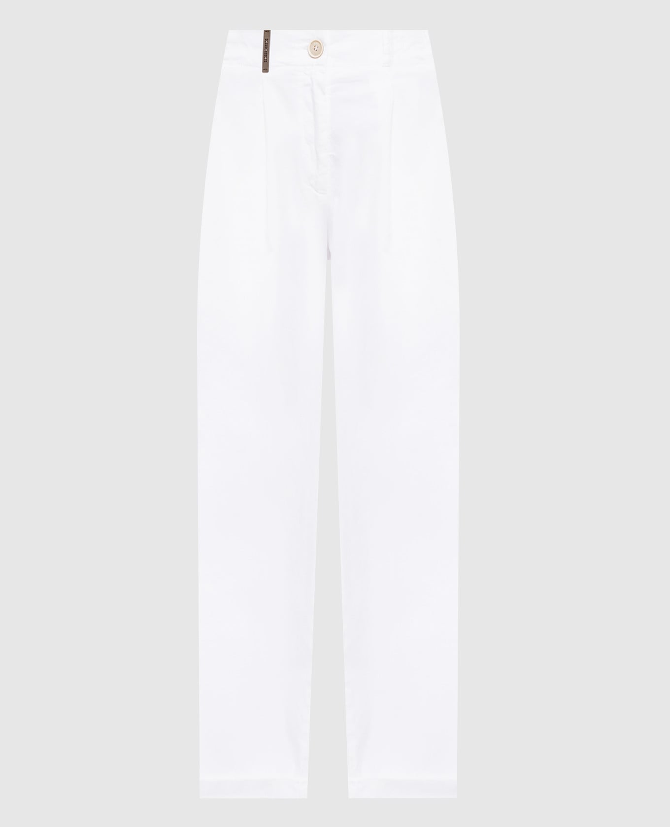 Белые брюки с патчем