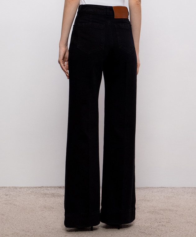 Victoria Beckham Чорні джинси кльош Alina 1226DJE007252IR зображення 4