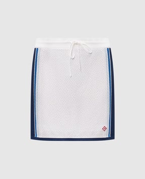 Casablanca Біла ажурна спідниця з вовною WSS26KW126401