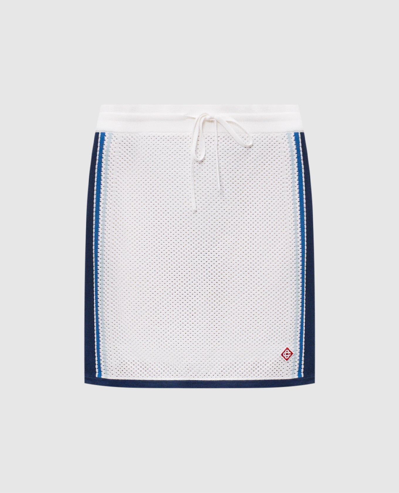 Белая ажурная юбка с шерстью