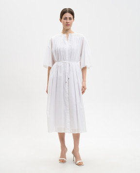 Peserico Белое платье-рубашка миди S02399L10A00481