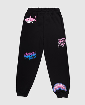 Sprayground Дитячі чорні джогери Graffiti SPY1450EBLK