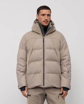 Sease Бежева гірськолижна пухова куртка Nordend з вовни OJ053TN637