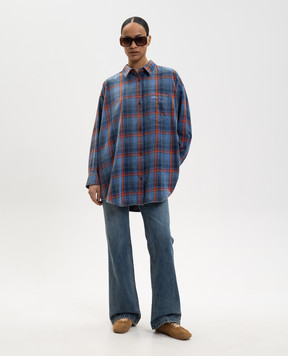 Juun.j Синяя рубашка в клеточку JW6264W05P