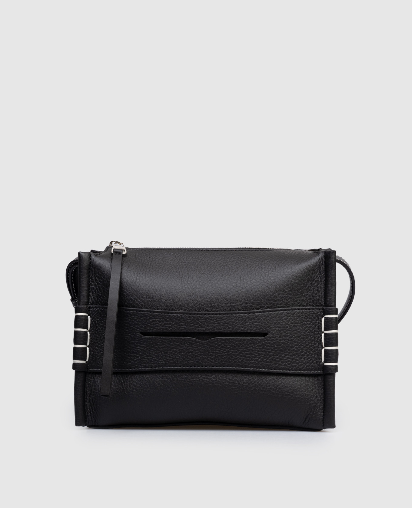 

Черная кожаная сумка Loafer, Черный, Сумки на плечо