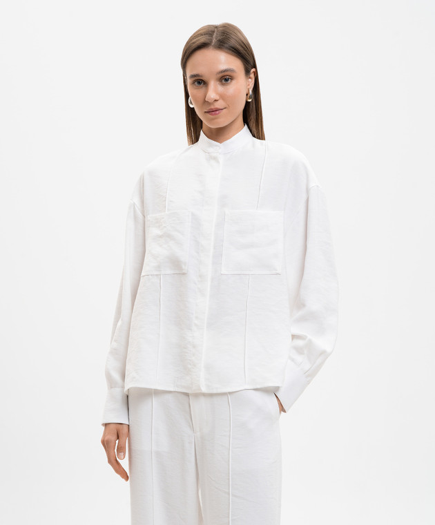 Dondup Белая рубашка с монограммой DC493IF0049DXXX изображение 3